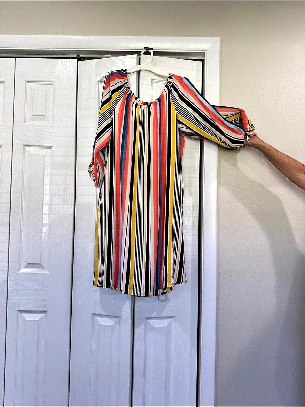 Striped Mini Dress in Multicolor Like New
